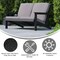 Merrick Lane Riviera All-Weather Poly Resin Wood Adirondack Style Deep Seat Patio Loveseat with Cushions